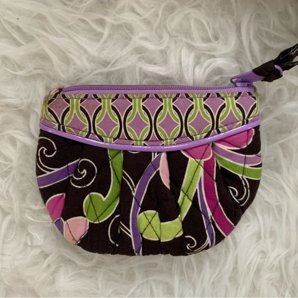 Vera Bradley backpack + bonus zipper coin pouch pre-loved condition English Rose - Picture 8 of 11